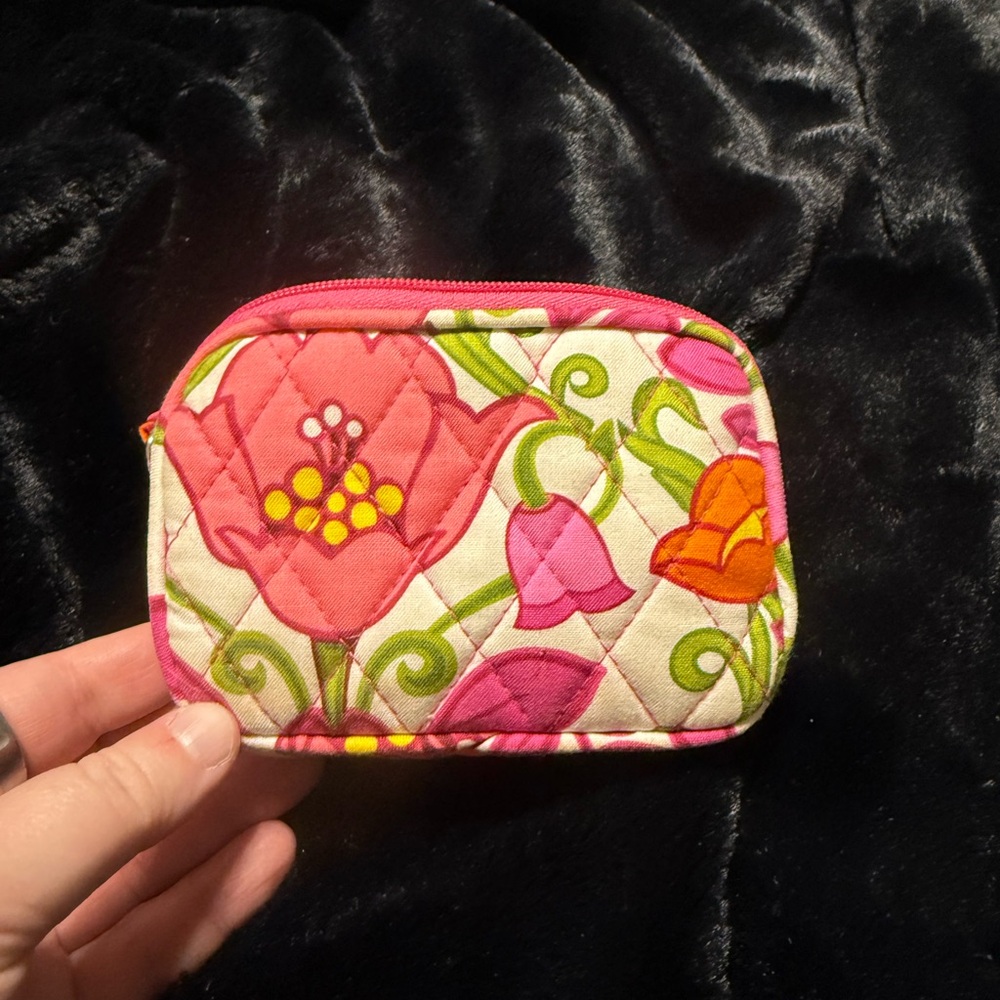 Vera Bradley Pink and Green Key Card Holder - Picture 2 of 3